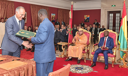 Cerimonia per la firma di 16 accordi di partenariato Marocco - Guinea-Bissau