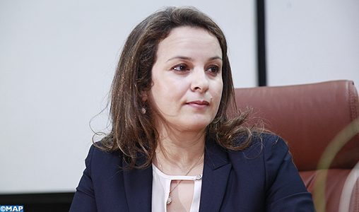 La Ministra delegata presso il Ministero dell'Energia, delle Miniere, dell'Acqua e dell'Ambiente, incaricata dell'Acqua, Charafat Afilal