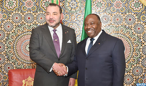 Sua Maestà il Re Mohammed VI con il Presidente della Repubblica del Gabon, Ali Bongo Ondimba.