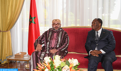 SM ul Re del Marocco e il Presidente  della Costa d'Avorio