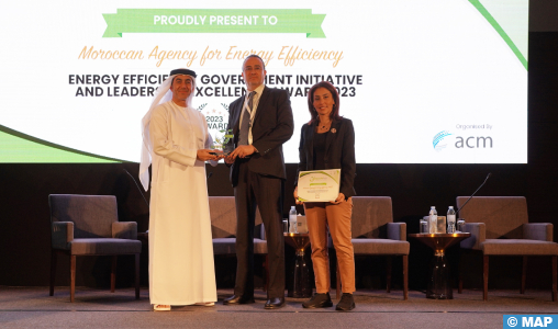 L’agenzia marocchina AMEE premiata per la migliore iniziativa nella regione MENA